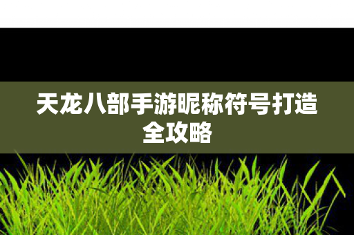 天龙八部手游昵称符号打造全攻略图片