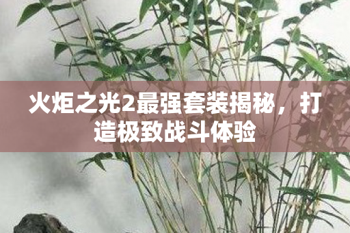 火炬之光2最强套装揭秘，打造极致战斗体验