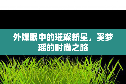 外媒眼中的璀璨新星,奚梦瑶的时尚之路 外媒眼中的璀璨新星,奚梦瑶的时尚之路