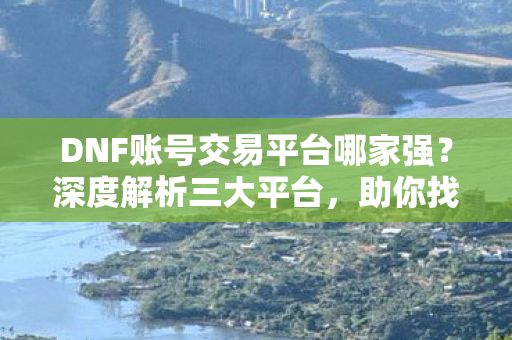 DNF账号交易平台哪家强图片