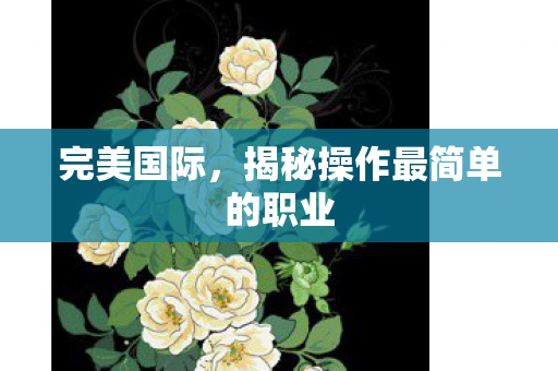 揭秘操作最简单的职业图片