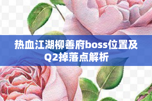 热血江湖柳善府boss位置及Q2掉落点解析图片