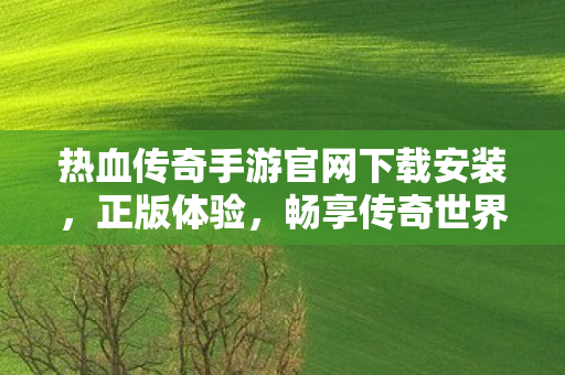 热血传奇手游官网下载安装图片