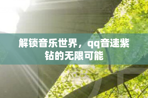 qq音速紫钻的无限可能图片