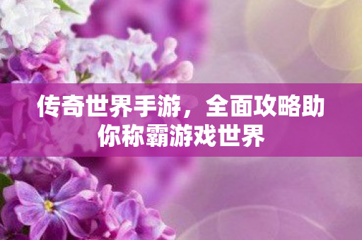 全面攻略助你称霸游戏世界图片