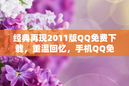 经典再现2011版QQ免费下载图片