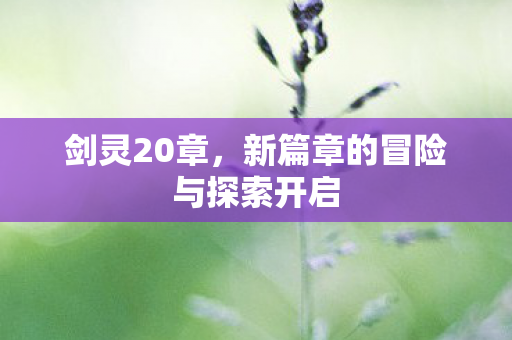 新篇章的冒险与探索开启图片