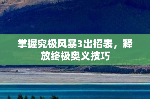 掌握究极风暴3出招表图片