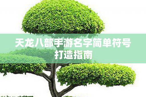 天龙八部手游名字简单符号打造指南图片