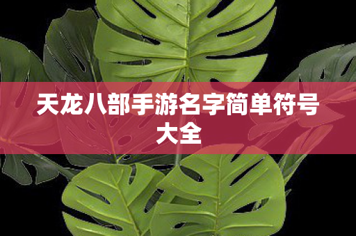 天龙八部手游名字简单符号大全图片