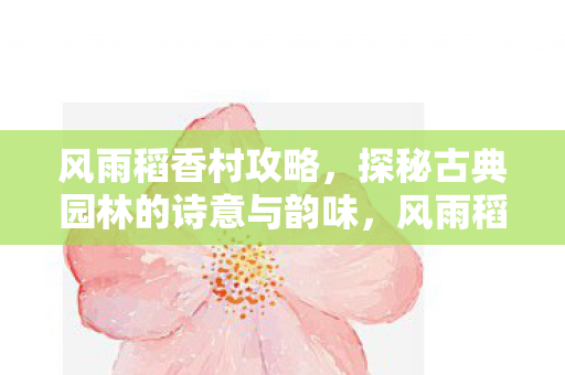 探秘古典园林的诗意与韵味图片
