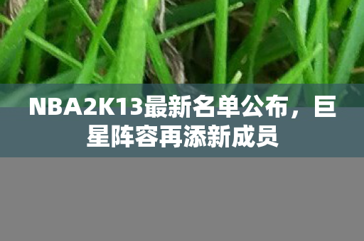 NBA2K13最新名单公布图片