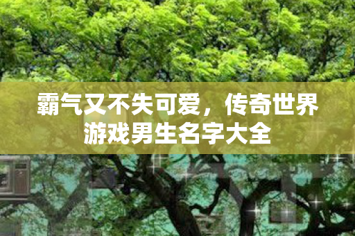 传奇世界游戏男生名字大全图片