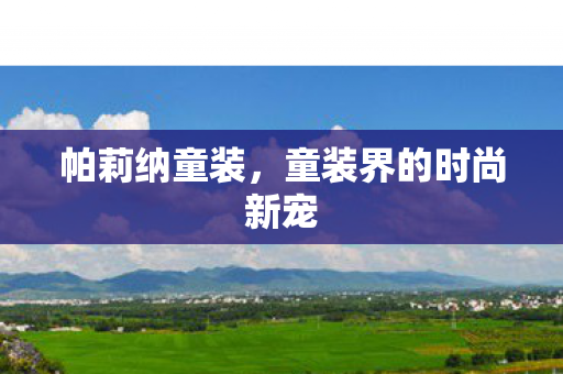 童装界的时尚新宠图片