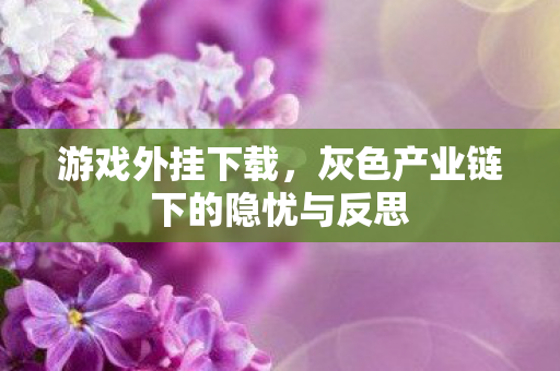 灰色产业链下的隐忧与反思图片