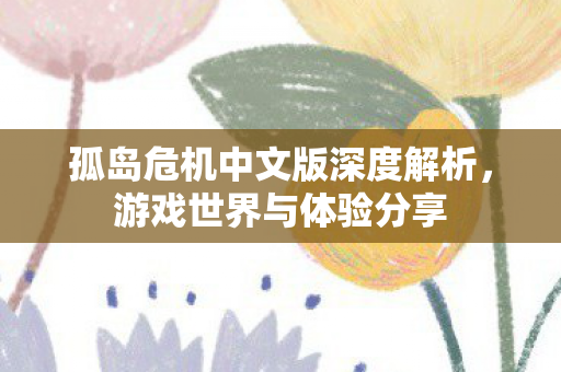 孤岛危机中文版深度解析图片