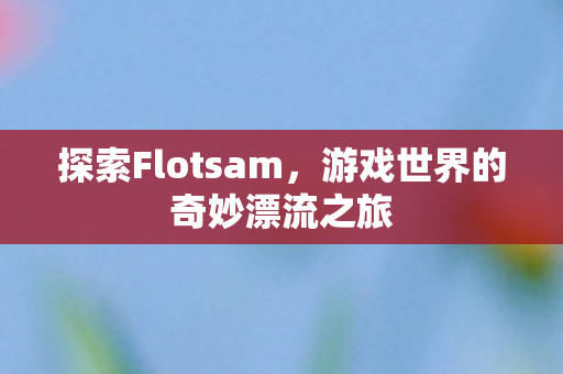 游戏世界的奇妙漂流之旅图片