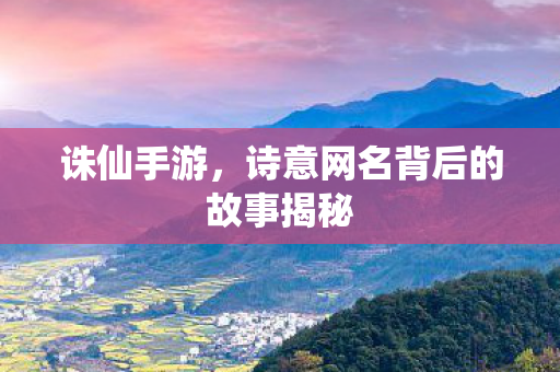 诗意网名背后的故事揭秘图片
