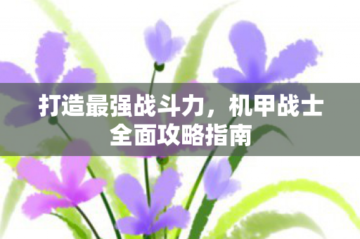 机甲战士全面攻略指南图片