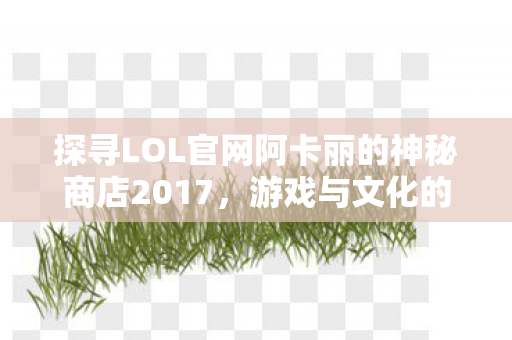 探寻LOL官网阿卡丽的神秘商店2017图片