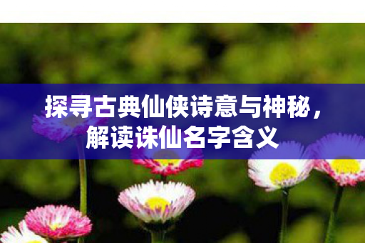 探寻古典仙侠诗意与神秘图片