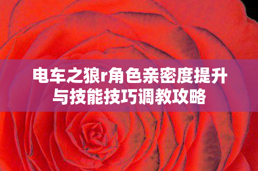 电车之狼r角色亲密度提升与技能技巧调教攻略图片