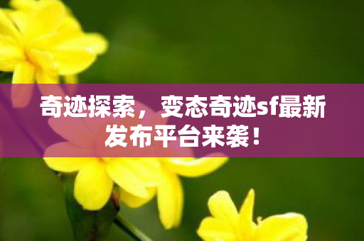 变态奇迹sf最新发布平台来袭图片