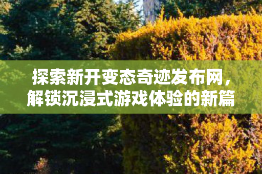 解锁沉浸式游戏体验的新篇章图片