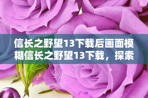信长之野望13下载后画面模糊信长之野望13下载，探索日本战国时代的策略之旅，信长之野望13，探索日本战国时代的模糊策略之旅