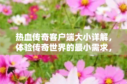 如何满足体验传奇世界的最小需求图片