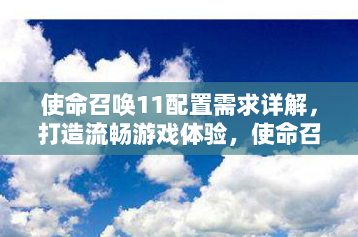 使命召唤11配置需求全解析图片