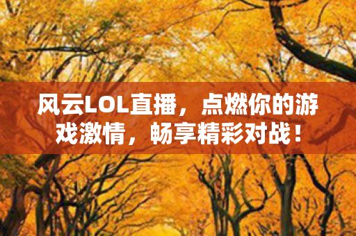 点燃你的游戏激情图片