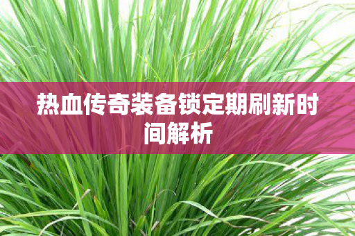 热血传奇装备锁定期刷新时间解析图片