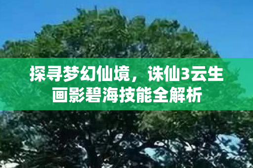探寻梦幻仙境,诛仙3云生画影碧海技能全解析 探寻梦幻仙境,诛仙3云生画影碧海技能全解析