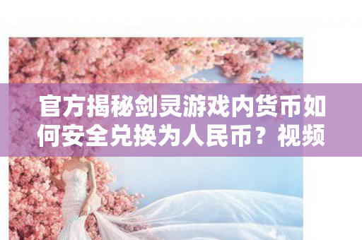 官方揭秘剑灵游戏内货币如何安全兑换为人民币图片
