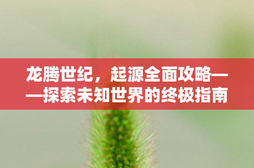 探索未知世界的终极指南图片