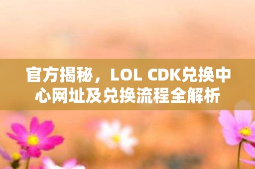 LOL CDK兑换中心网址及兑换流程全解析图片