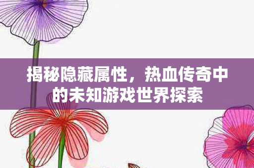 热血传奇中的未知游戏世界探索图片