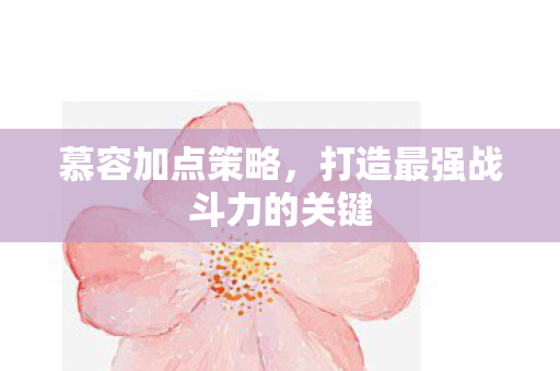 打造最强战斗力的关键图片