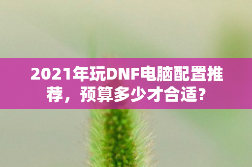 2021年玩DNF电脑配置推荐图片