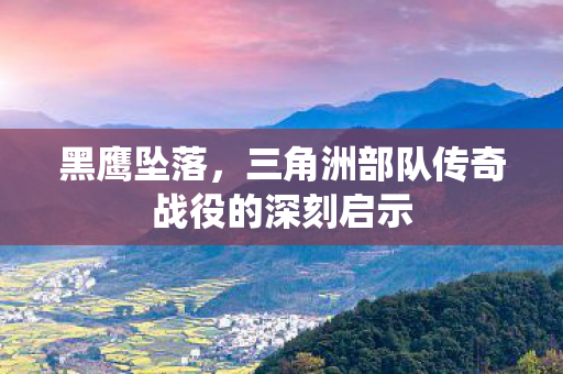 三角洲部队传奇战役的深刻启示图片