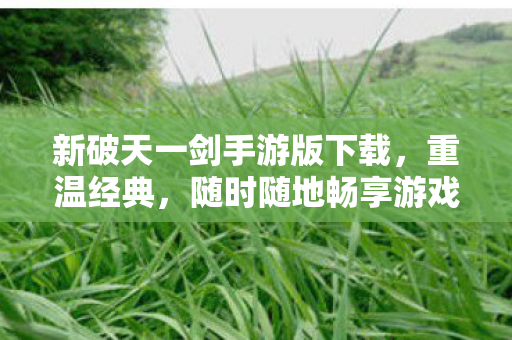 新破天一剑手游版下载图片