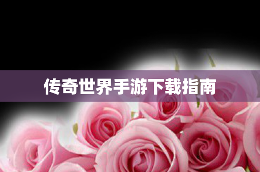传奇世界手游下载指南图片