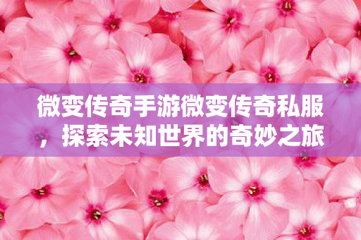 开启探索未知世界的奇妙之旅图片