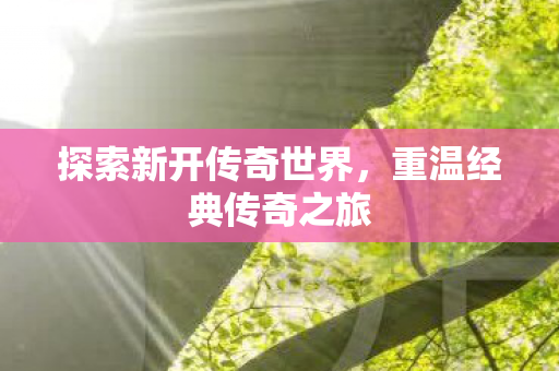 探索新开传奇世界图片