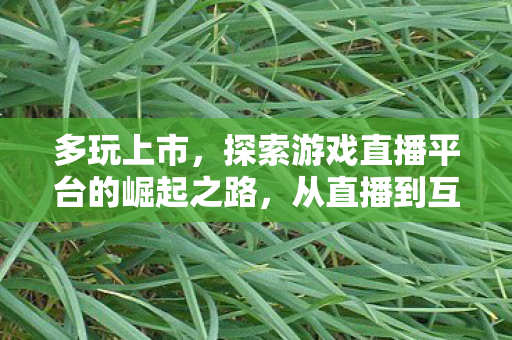 探索游戏直播平台的崛起之路图片