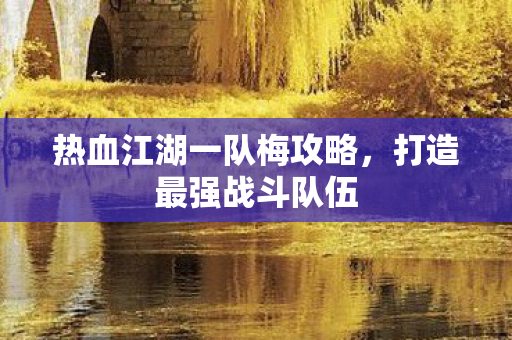 热血江湖一队梅攻略,打造最强战斗队伍 热血江湖一队梅攻略,打造最强战斗队伍