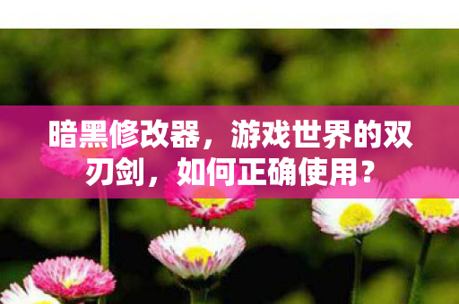 游戏世界的双刃剑图片