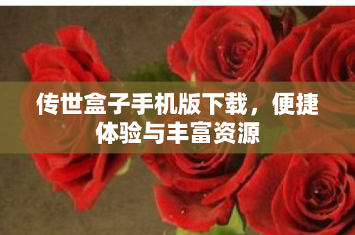 传世盒子手机版下载图片