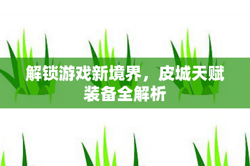 皮城天赋装备全解析图片